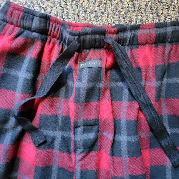 Perry Ellis Portfolio Red Plaid Flannel Sleep Pants Size Medium - Picture 2 of 8